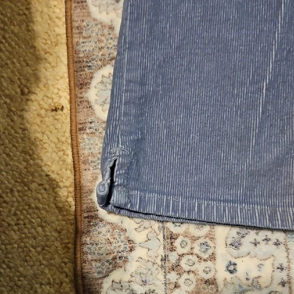Y2K UNIONBAY Light Blue Corduroy Trousers With Glitter Detail Throughout. - Picture 3 of 4